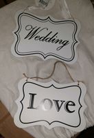 2 deko schilder Hochzeit Wedding love liebe weiss party fest Nordrhein-Westfalen - Hamm Vorschau