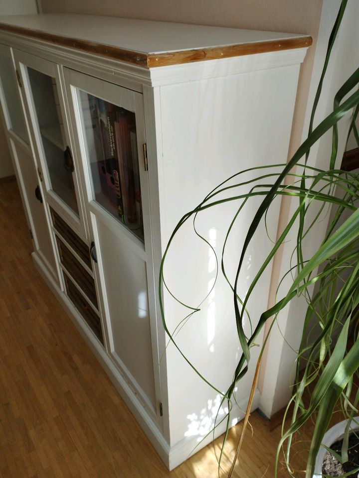 Küchen Buffett Sideboard weiß shabby (140 cm breit) in Bruckmühl