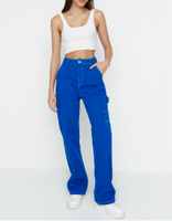Trendyol Damen Cargo-JEANS Gr- 36 in Blau NP 60€ neu mit etikett Bayern - Neufahrn Vorschau