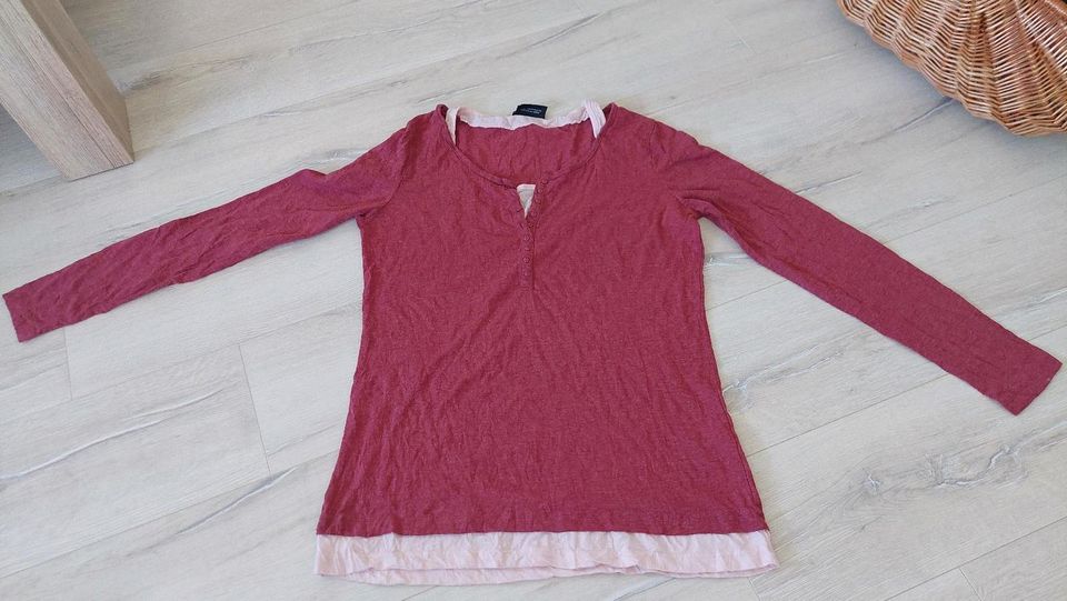 Gina Damen Langarmshirt 2 in 1 Optik in Rosa/Pink Gr. 42 in Bernburg (Saale)