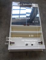 Badspiegelschrank m. Beleuchtung beige braun Zahnputzbecherhalter Hessen - Ranstadt Vorschau