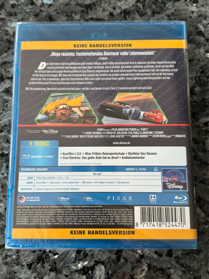 Cars 3 Blue-Ray DVD sonder Edition neu eingeschweißt. in Rodgau