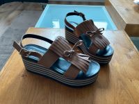 NEU Keilabsatz Sandalen Farbe Cognac Gr. 38 aus Italien Saarland - Schmelz Vorschau