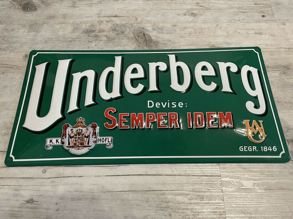 Underberg Blechschild mit 3D-Effekt in Hillesheim (Eifel)