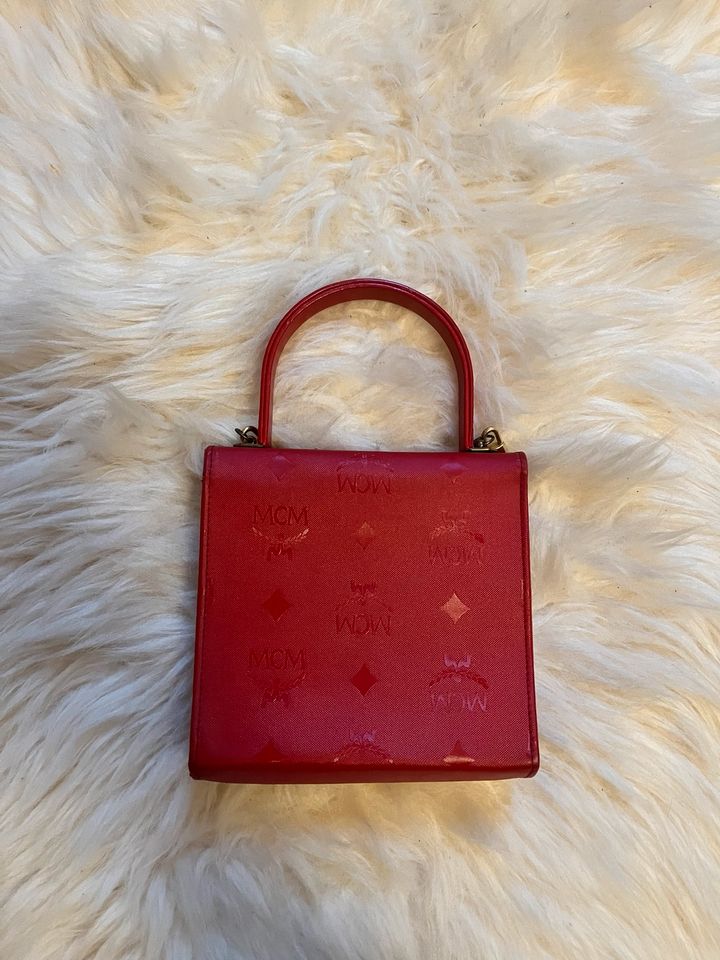 MCM Damen Vintage Tasche/Handtasche in Rot in Krefeld