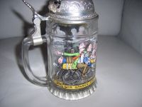 Glas Bierkrug, Bierseidel, Original Radlerseidel Zinndeckel Düsseldorf - Benrath Vorschau