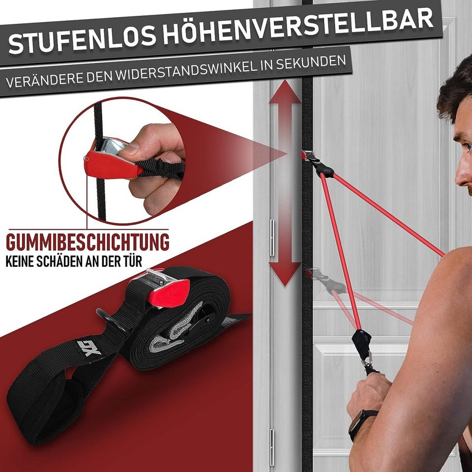 DX Fitness Resistance Bands Widerstandsband Set Gummi Türtrainer in Birkenfeld