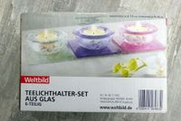 Neu 6 tlg. Teelichthalter - Set aus Glas pastell-farbig Niedersachsen - Berumbur Vorschau