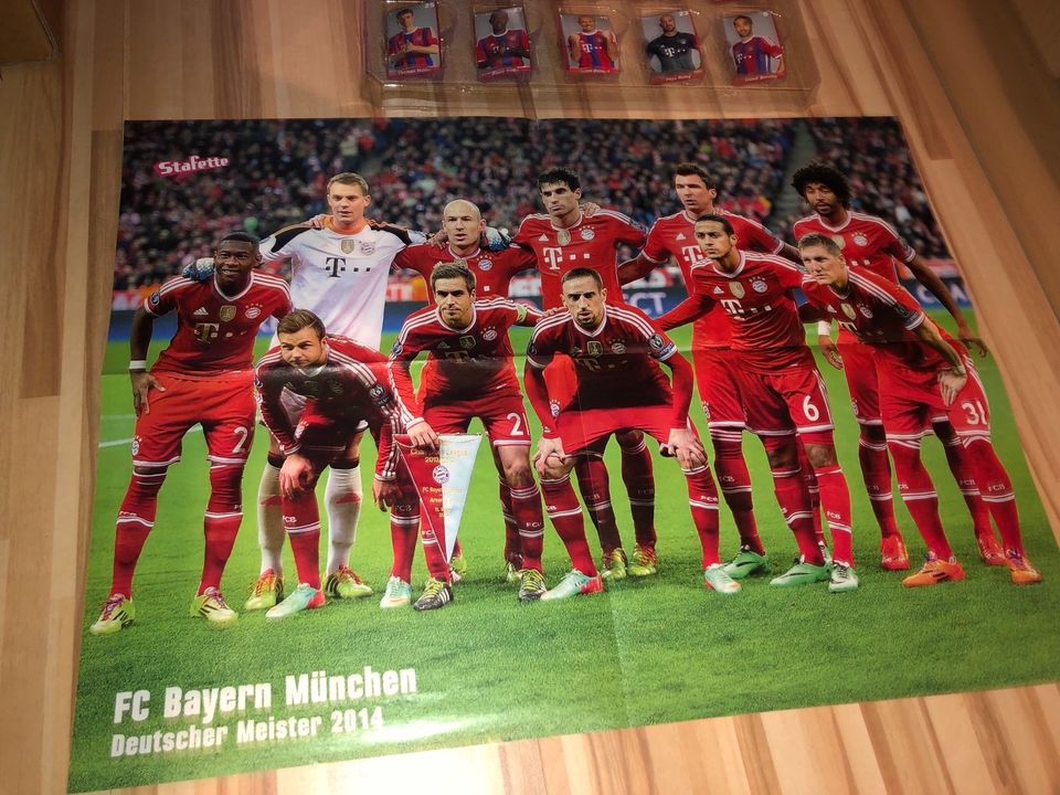 FC Bayern Autogramme 2014/2015 Poster in Wendelstein