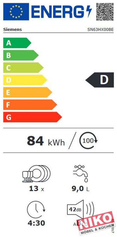 Siemens SN63HXPAL iQ300 vollintegrierter Geschirrspüler by NIKO in Rheine