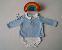 Petit Bateau Body-T-shirt Gr. 62/68 (6m) hellblau Kragen festlich Nordrhein-Westfalen - Meerbusch Vorschau