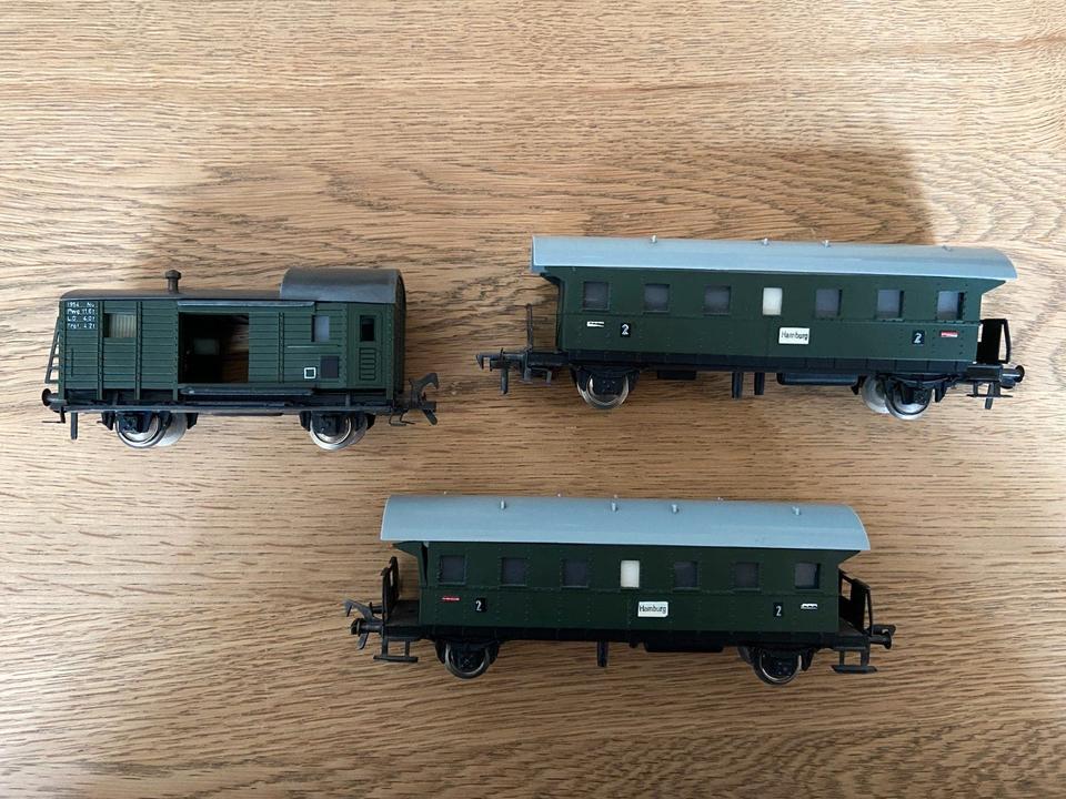 3 x Fleischmann H0 Modell Zug Western Germany Wagen Hamburg in Berlin