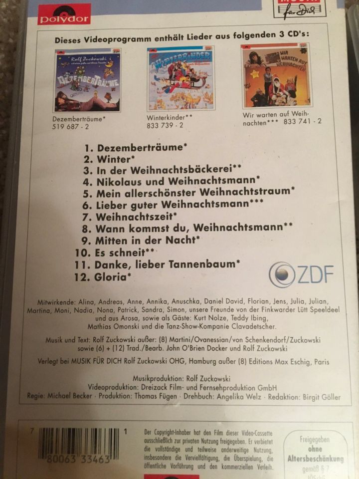 3 Weihnachts-VHS-Videokassetten für Kinder in Dresden