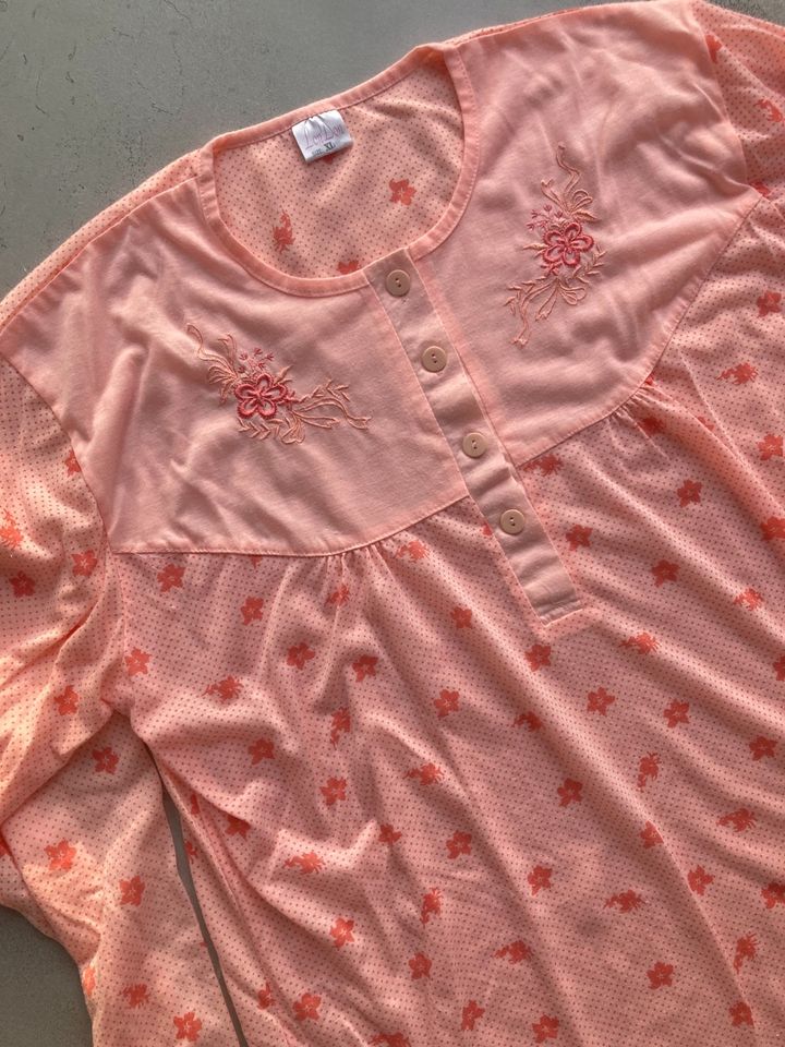 Nachthemd Nachtkleid XL rosa Lachs auch zum Stillen XL ❤️ in Erfurt