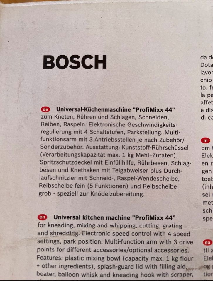 Bosch Küchenmaschine in Niedenstein