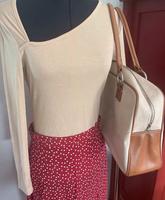 Langarmshirt, Shirt, Basic, asymmetrischer Ausschnitt, Gr S, Nude Nordrhein-Westfalen - Hemer Vorschau