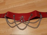 Gothic Schmuckhalsband, Kunstleder, rot, Ketten, Nieten Thüringen - Weimar Vorschau