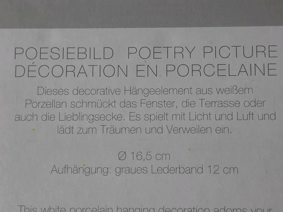 Räder Design Poesiebild aus Porzellan,  neu in Herrenberg