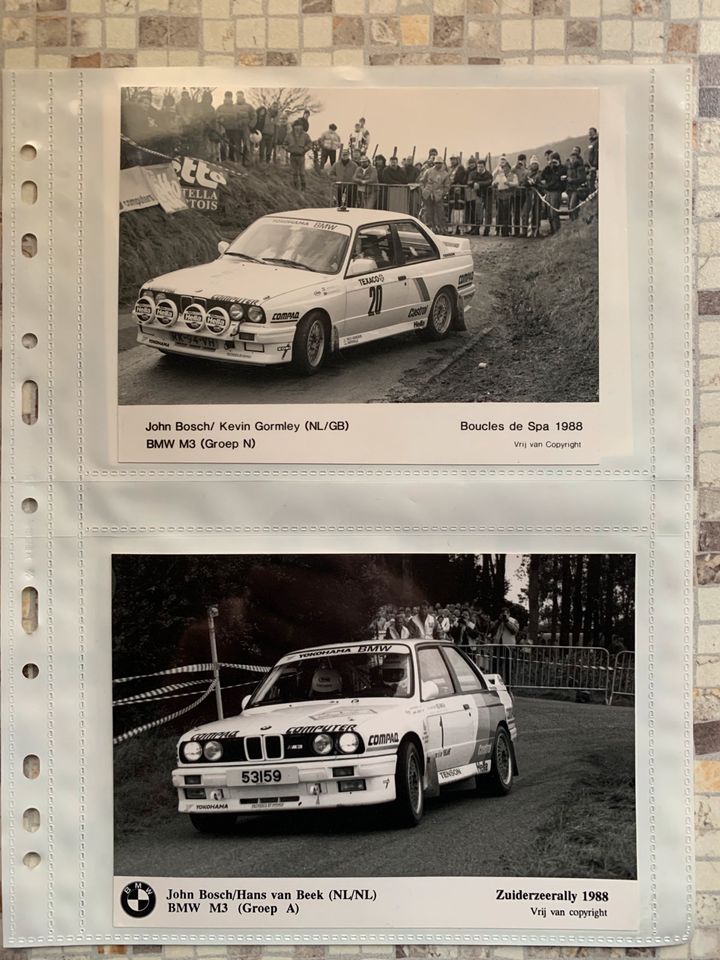 Presse Foto BMW M3 E30 Rallye John Bosch 1988-89 in Hodenhagen