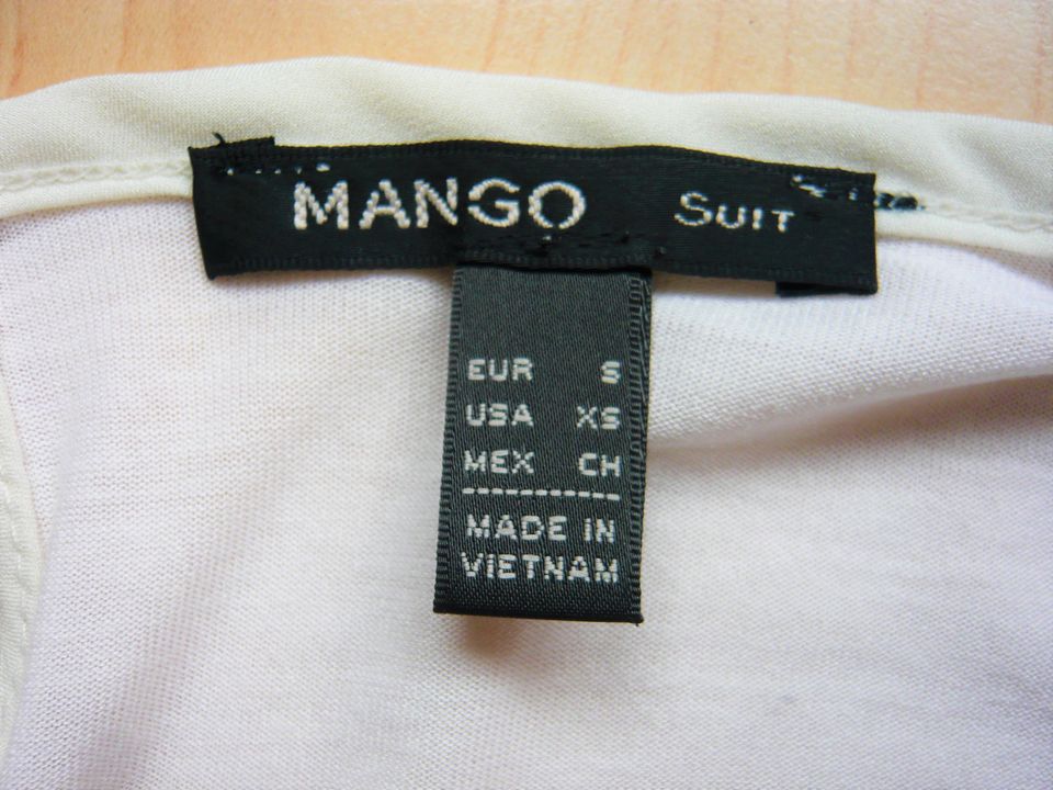 Mango Suite schönes Oberteil Bluse ärmellos helles creme S 36/38 in Düsseldorf