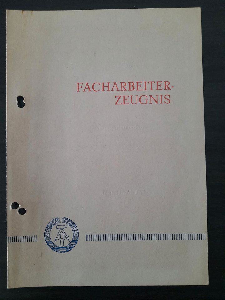 Original Facharbeiterzeugnis 1974 " Gebrauchswerber/ Dekorateur " in Treffurt