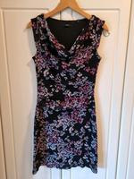 Zero Kleid Wasserfall Blumen schwarz pink lila blau Größe S 36 Bayern - Waidhofen Vorschau