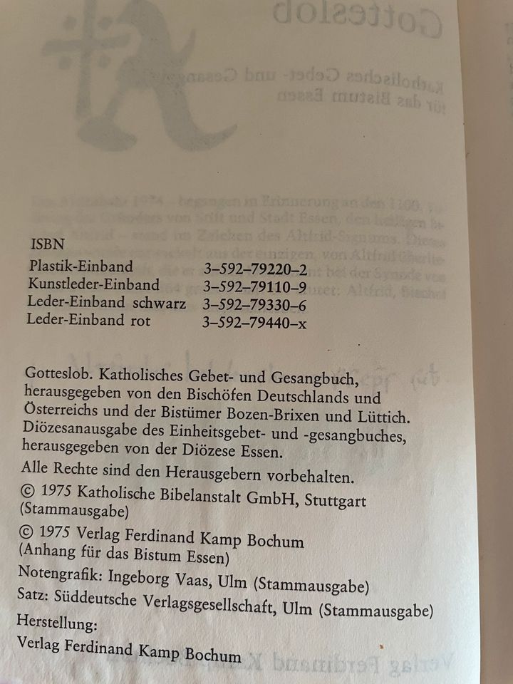 Gebetsbuch Gesangbuch in St. Wendel
