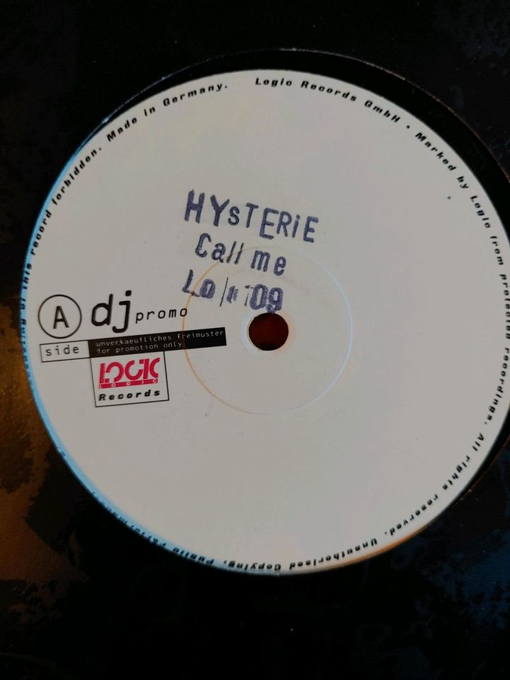 Hysterie Vinyl 12" Call Me 1993 in Bornheim