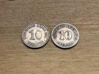 2x 10 Pfennig Deutsches Reich 1893 A und 1911 A Bayern - Offenberg Vorschau