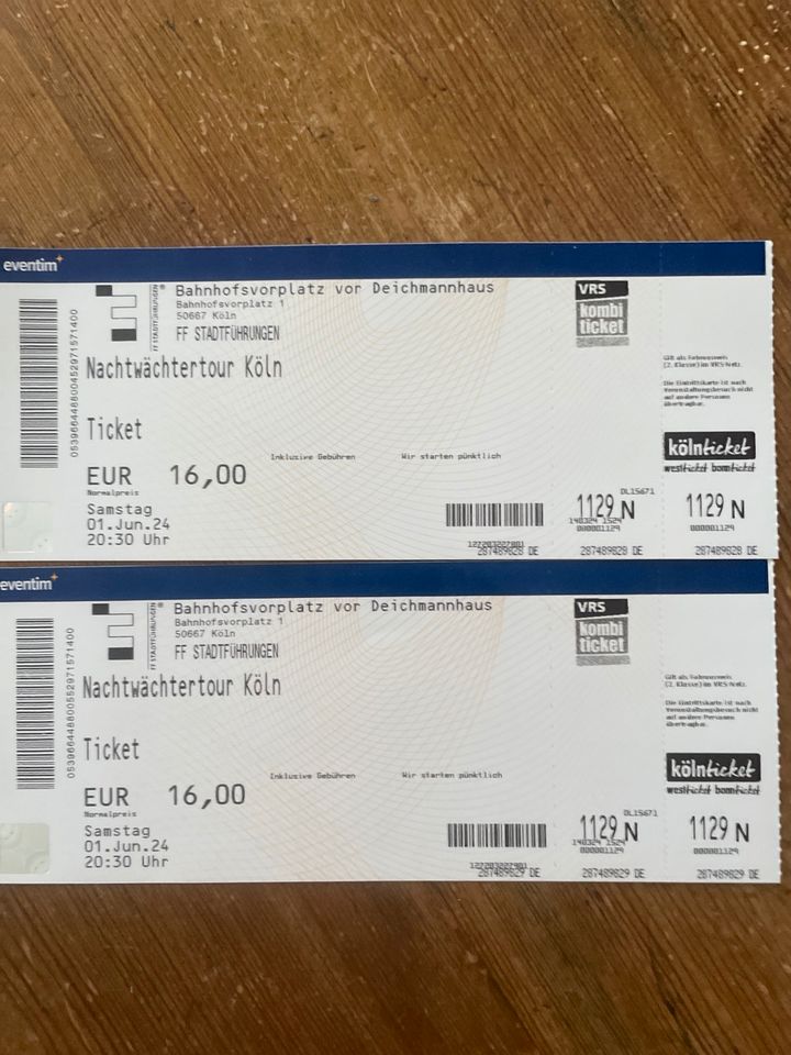 2 Tickets Stadtführung Köln, 1.6.24 in Elsdorf