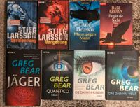 8 Bücher, Romane, Greg Bear, Dale Brown, Stieg Larsson, Thriller Hessen - Schaafheim Vorschau