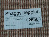 Teppich Shaggy Hochflor braun 170x230 cm Hessen - Eichenzell Vorschau