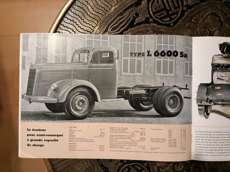 Mercedes LKW Oldtimer L 3500 L 6600 SZM Prospekt 1951 in Selters