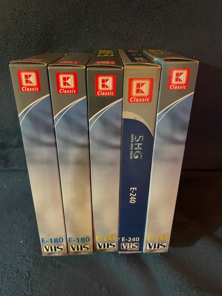 VHS Videokassetten 5 Stück 3x E240 & 2x E180 bespielbar in Hamburg