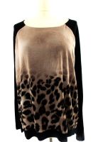 Olsen Damen T-Shirt 2-Lagen Leo-Print-Optik Schwarz Beige Gr. 42 Hessen - Herleshausen Vorschau