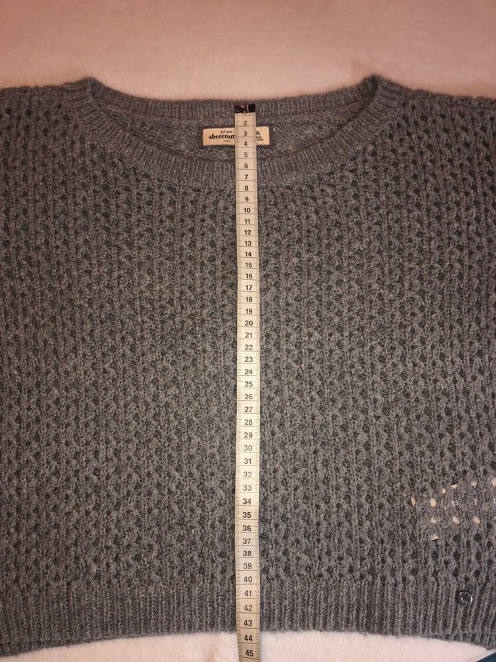 Abercrombie & Fitch Kinder Mädchen Pulli Strickpulli XL grau in München