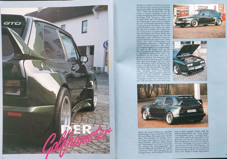 VW Golf 1 Teil 2 Tuning Berichte GTI GTO 16V G60 GL LX Breitbau in Hanau
