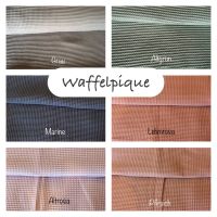 Waffelpique viele Farben Stoff Meterware Baumwolle Waffelstoff Nordrhein-Westfalen - Preußisch Oldendorf Vorschau