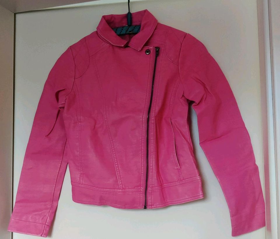Jacke pink Kunstleder Mädchen Größe 158 in Annahütte