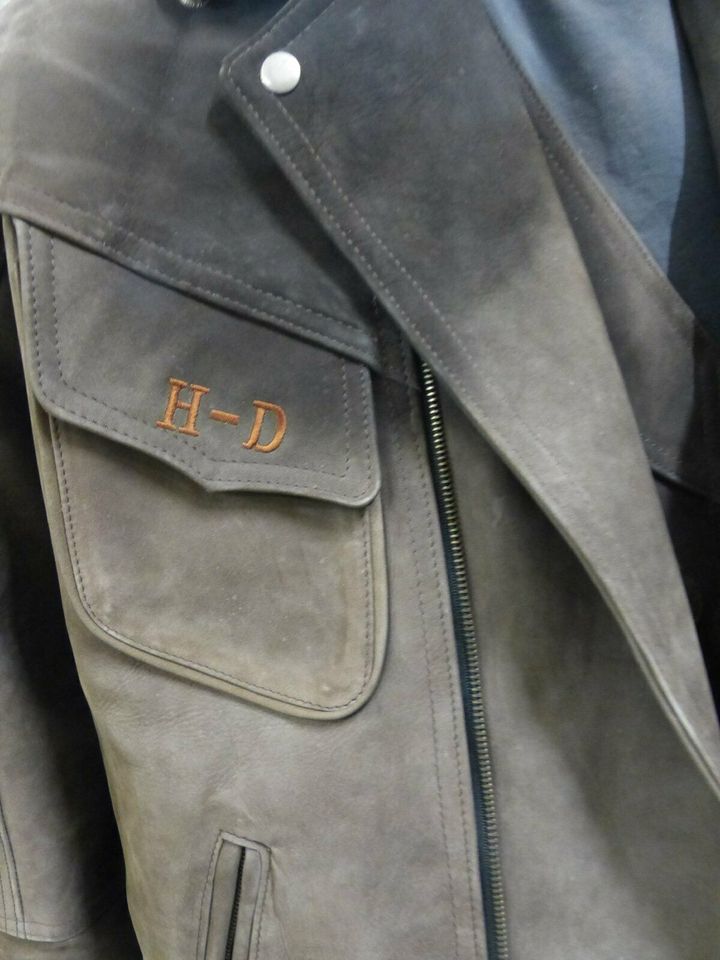 Harley Davidson Lederkluft, braun, Hose, Weste, Jacke, Biker in Flintbek