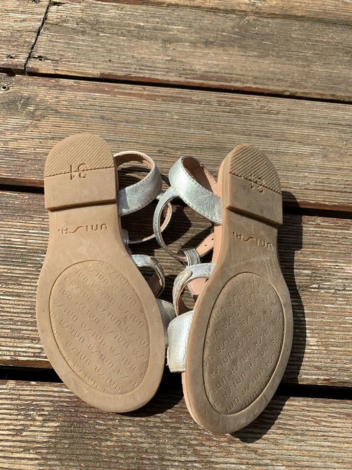 Unisa Leder Sandalen silber gold Seestern 31 LILI31 in Mörlenbach