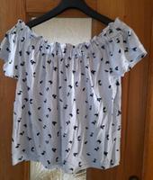 Oberteil Shirt Carmen Ausschnitt Sommer Schmetterlinge  Gr.M Sachsen - Kirchberg Vorschau