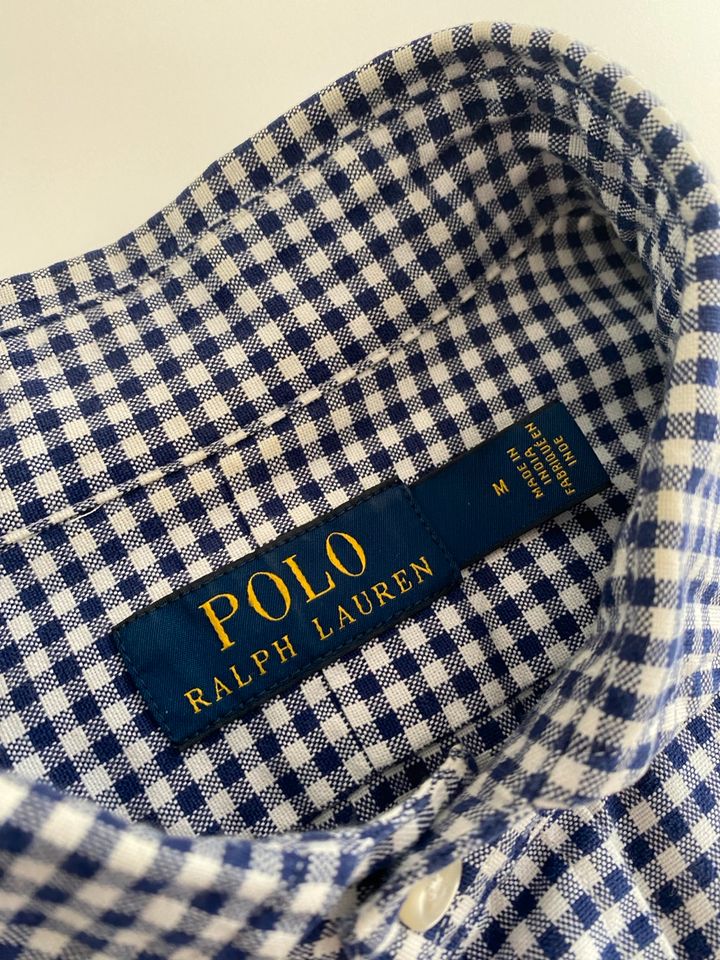 Polo Ralph Lauren Herren Hemd Gr. M slim fit blau kariert origina in Friedland