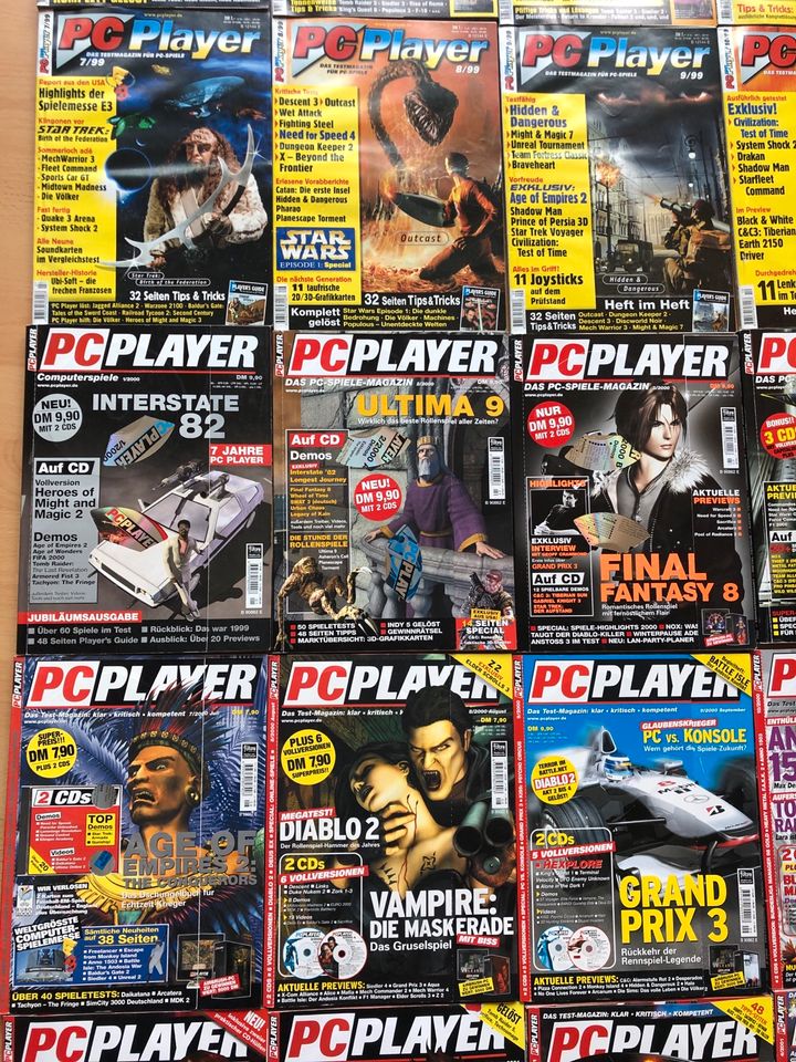 31 PC Player Zeitschriften Sammlung 1/99 bis 6/01 PCPlayer in Bergkamen