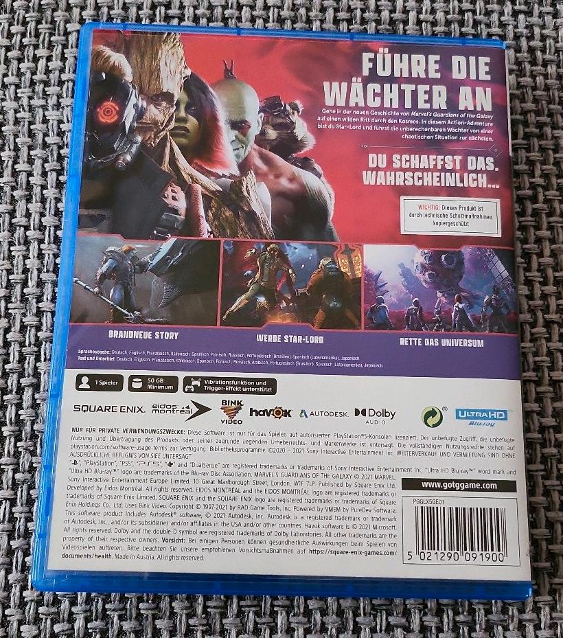 PS5 Spiel "Guardians of the Galaxy" in Groß Oesingen