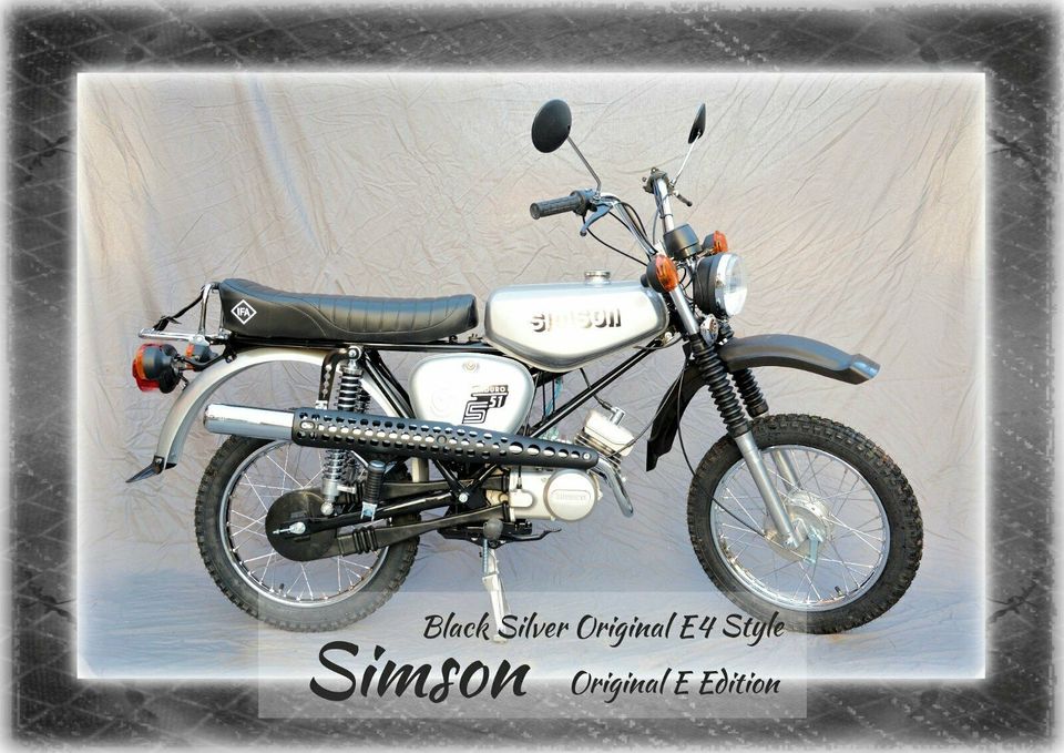 Simson S51 -NEUAUFBAU- Original Edition -Black Silver Original E4 in Wiehe