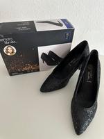 esmara by Heidi Klum Pumps Partyschuhe High Heels schwarz Glitzer Duisburg - Marxloh Vorschau