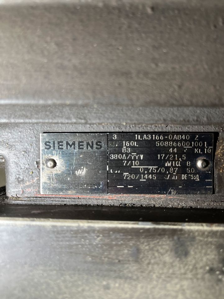 Siemens Elektromotor 10KW Dahlander polumschaltbar in Steinhorst