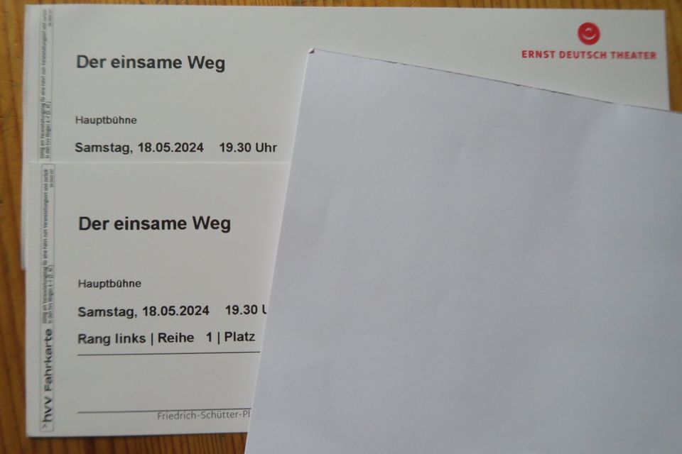 2Tickets/Karten Hamburg Theater DER EINSAME WEG 18.05.24 19:30Uhr in Hamburg