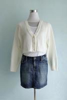 H&M Strickjacke Cardigan kurz cropped cremeweiß M Berlin - Mitte Vorschau